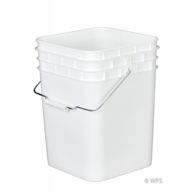 Square Bucket without lid, 4 gal