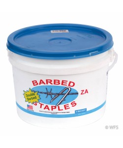 Long Double Barbed Staples, ZA Coated, 50 lb. tub